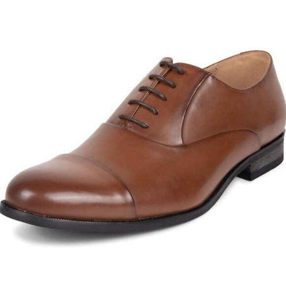 Kenneth Cole Reaction Dress Shoes Mens Size 10.5 Kylar Oxfords Brown Cognac